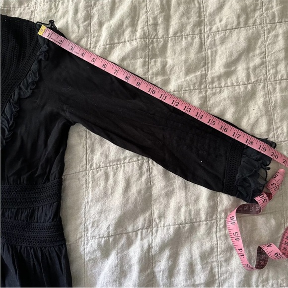 Dôen Black 100% Cotton Back Buttoned Blouse Top Size MEDIUM - Picture 5 of 8